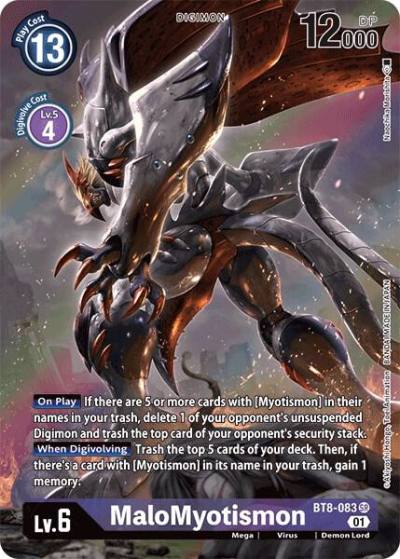 MaloMyotismon Alternate Art BT8-083 SR New Awakening Digimon card