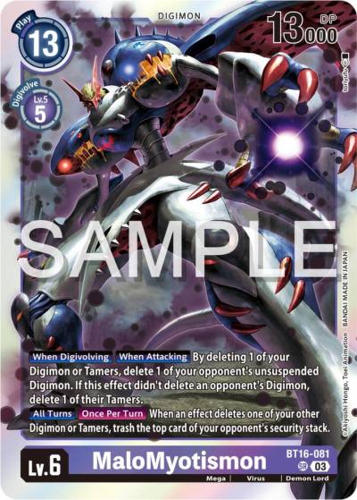 MaloMyotismon BT16-081 SR Beginning Observer Digimon card