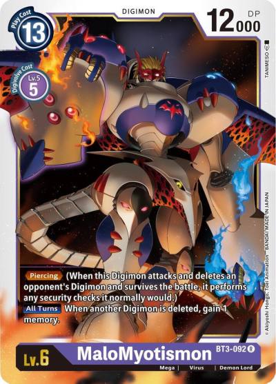 MaloMyotismon BT3-092 R Release Special Booster 1.5 Digimon card