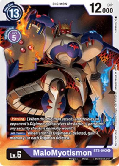 MaloMyotismon BT3-092 R Revision Pack Cards Digimon card