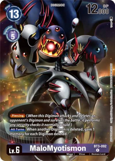 MaloMyotismon Tamer Party Pack The Beginning BT3-092 R Release Special Booster 1.0 Digimon card