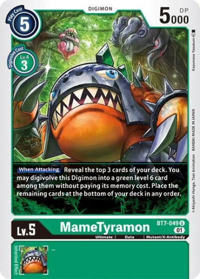 MameTyramon BT7-049 U Next Adventure Digimon card