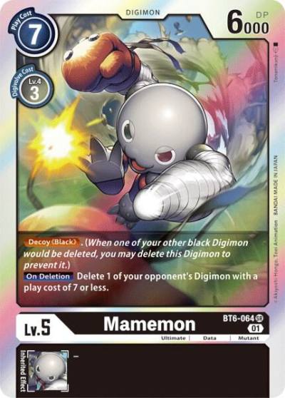 Mamemon BT6-064 SR Double Diamond Digimon card