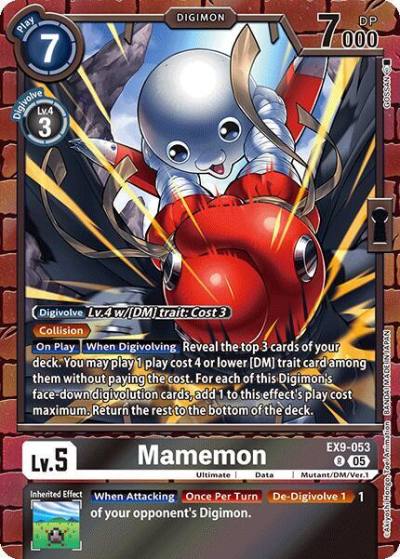 Mamemon EX9-053 R Versus Monsters Digimon card