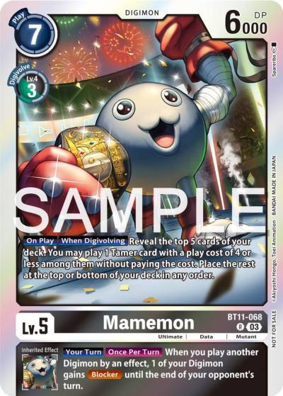 Mamemon Official Tournament Pack Vol12 BT11-068 R Dimensional Phase Digimon card
