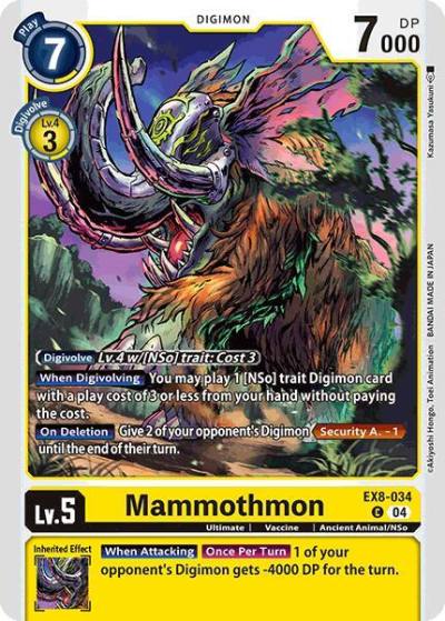 Mammothmon EX8-034 C Chain of Liberation Digimon card