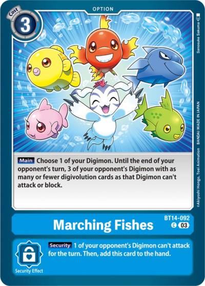 Marching Fishes BT14-092 C Blast Ace Digimon card