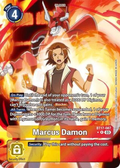 Marcus Damon Alternate Art BT17-087 R Secret Crisis Digimon card