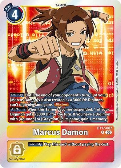 Marcus Damon BT17-087 R Secret Crisis Digimon card