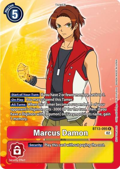 Marcus Damon Box Topper BT13-095 R Versus Royal Knights Digimon card