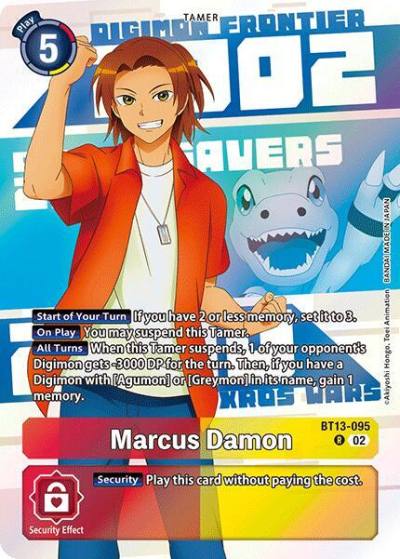 Marcus Damon Digimon Animation Series 25th Anniversary Set BT13-095 R Versus Royal Knights Digimon card