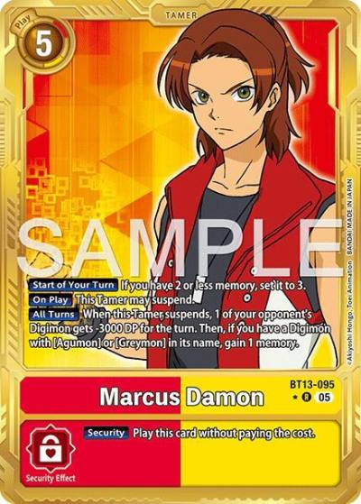 Marcus Damon Gold Border BT13-095 R Advanced Booster Digimon Generation Digimon card