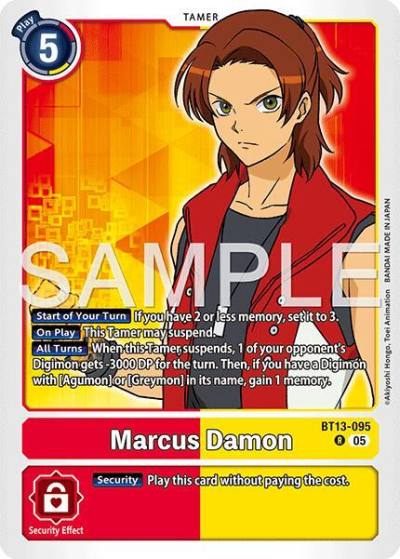 Marcus Damon Reprint BT13-095 R Advanced Booster Digimon Generation Digimon card