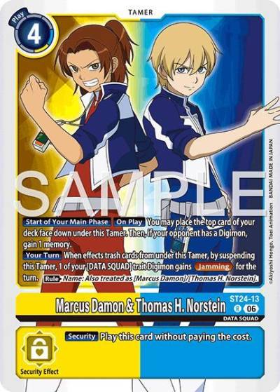 Marcus Damon & Thomas H Norstein ST24-13 R Starter Deck 24: Data Squad Digimon card