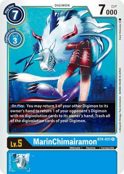 MarinChimairamon BT4-031 R Great Legend Digimon card