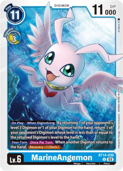 MarineAngemon BT14-030 U Blast Ace Digimon card