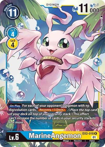 MarineAngemon EX2-018 R Digital Hazard Digimon card