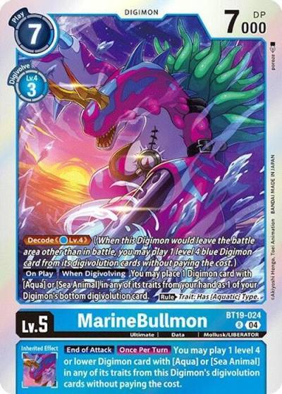 MarineBullmon BT19-024 R Release Special Booster 2.0 Digimon card