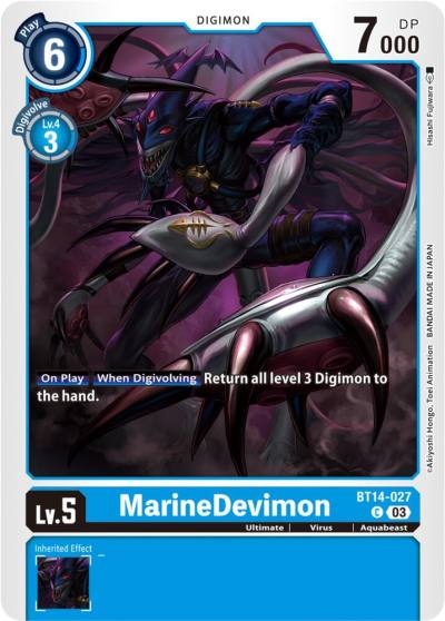 MarineDevimon BT14-027 C Blast Ace Digimon card