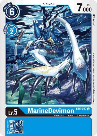 MarineDevimon BT5-027 C Battle of Omni Digimon card