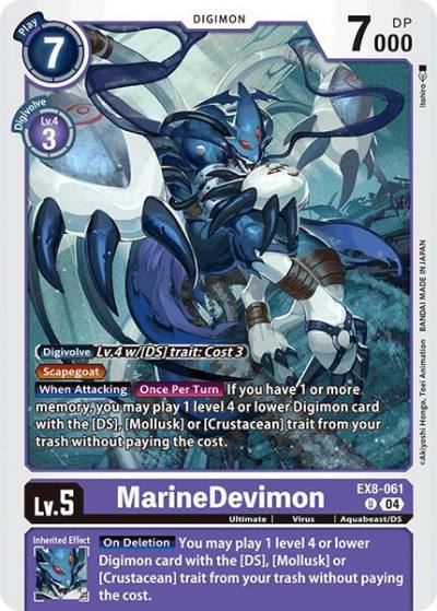 MarineDevimon EX8-061 U Chain of Liberation Digimon card