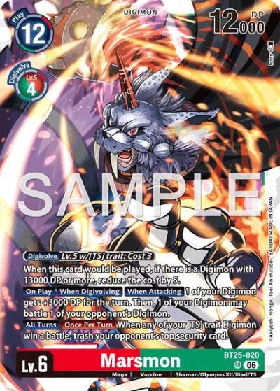 Marsmon BT25-020 SR Dual Revolution Digimon card