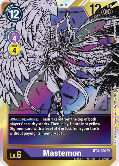 Mastemon Alternate Art BT3-090 SR Release Special Booster 1.5 Digimon card