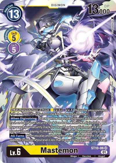 Mastemon ST10-06 SR Starter Deck 10: Parallel World Tactician Digimon card