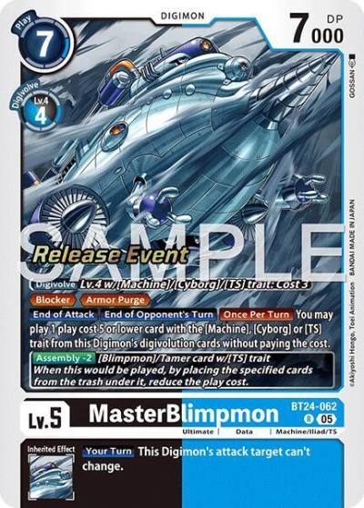 MasterBlimpmon BT24-062 R Time Stranger Release Event Cards Digimon card