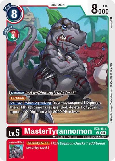 MasterTyrannomon EX8-014 U Chain of Liberation Digimon card