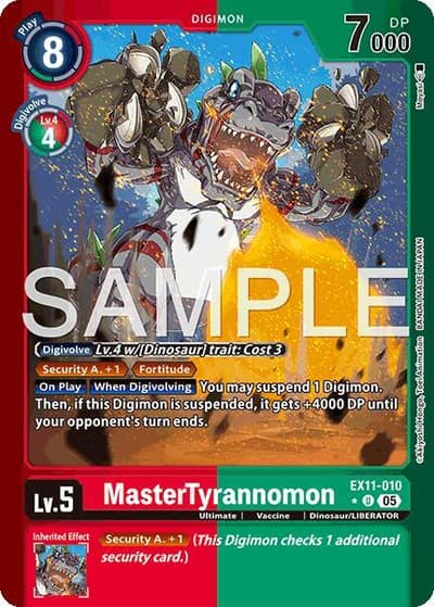 MasterTyrannomon (Limited Foil) EX11-010 U Dawn of Liberator Digimon card