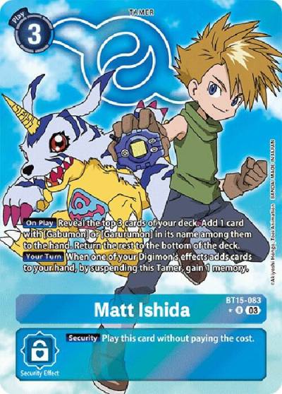 Matt Ishida Alternate Art BT15-083 R Exceed Apocalypse Digimon card