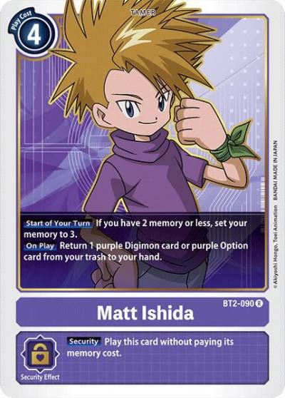 Matt Ishida BT2-090 R Release Special Booster 1.0 Digimon card