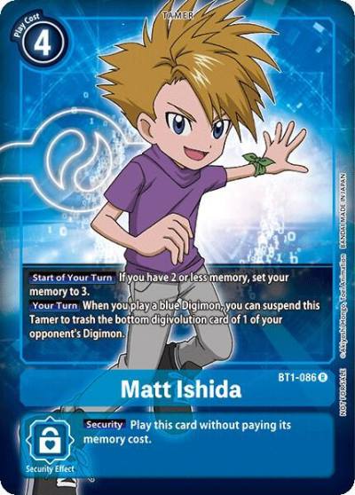 Matt Ishida Box Topper BT1-086 R Release Special Booster 1.0 Digimon card
