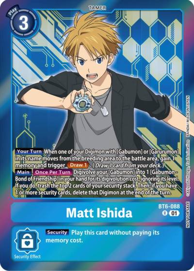 Matt Ishida Event Pack 5 BT6-088 R Double Diamond Digimon card