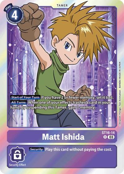 Matt Ishida ST16-14 R Starter Deck 16: Wolf of Friendship Digimon card