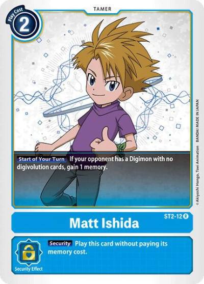 Matt Ishida ST2-12 R Starter Deck 02: Cocytus Blue Digimon card