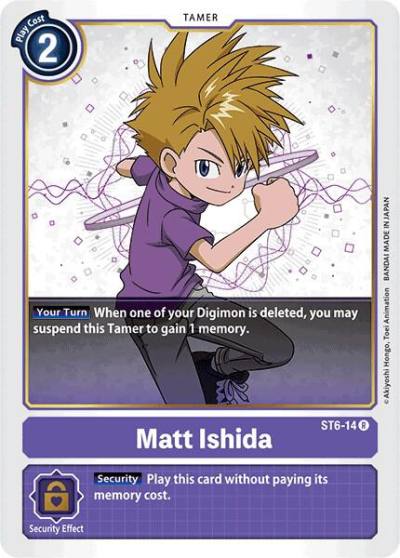 Matt Ishida ST6-14 R Starter Deck 06: Venomous Violet Digimon card