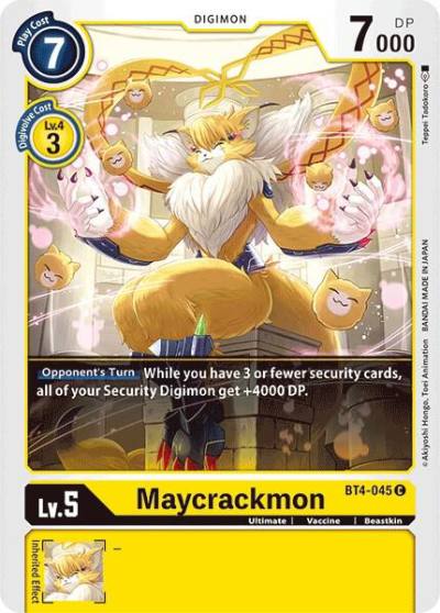 Maycrackmon BT4-045 C Great Legend Digimon card