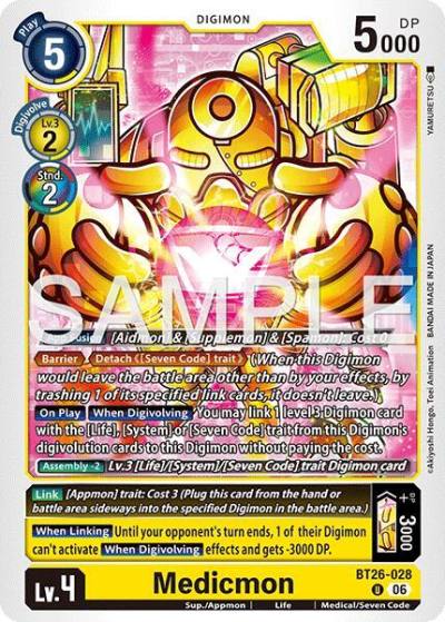 Medicmon BT26-028 U Timeless Bonds Digimon card