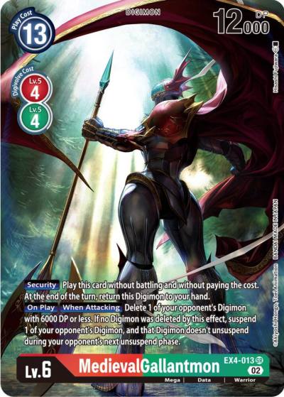 MedievalGallantmon Alternate Art EX4-013 SR Alternative Being Booster Digimon card