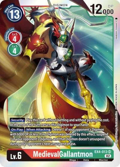MedievalGallantmon EX4-013 SR Alternative Being Booster Digimon card