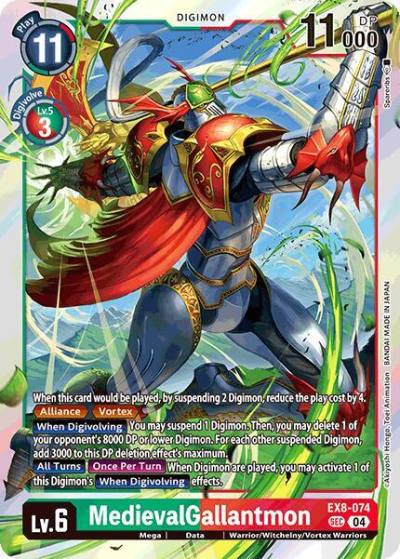 MedievalGallantmon EX8-074 SEC Chain of Liberation Digimon card