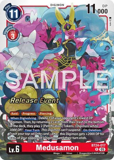Medusamon BT24-017 R Time Stranger Release Event Cards Digimon card