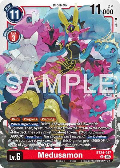 Medusamon BT24-017 R Time Stranger Digimon card