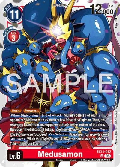 Medusamon EX11-012 SR Dawn of Liberator Digimon card