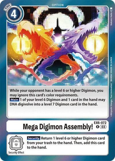 Mega Digimon Assembly EX6-072 R Infernal Ascension Digimon card