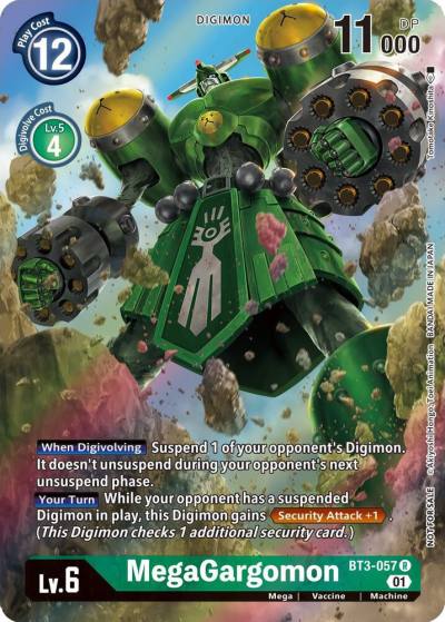 MegaGargomon 1 Year Anniversary Box Topper BT3-057 R Release Special Booster 1.0 Digimon card