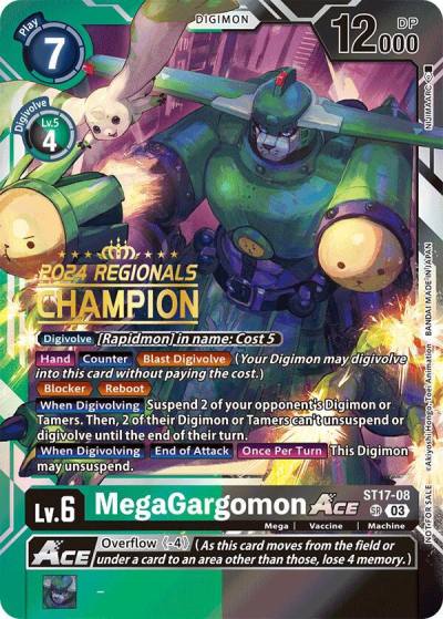 MegaGargomon ACE 2024 Regionals Champion ST17-08 SR Starter Deck 17: Double Typhoon Advanced Deck Set Digimon card