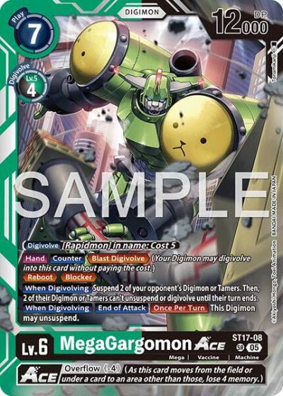 MegaGargomon ACE Reprint ST17-08 SR Advanced Booster Digimon Generation Digimon card